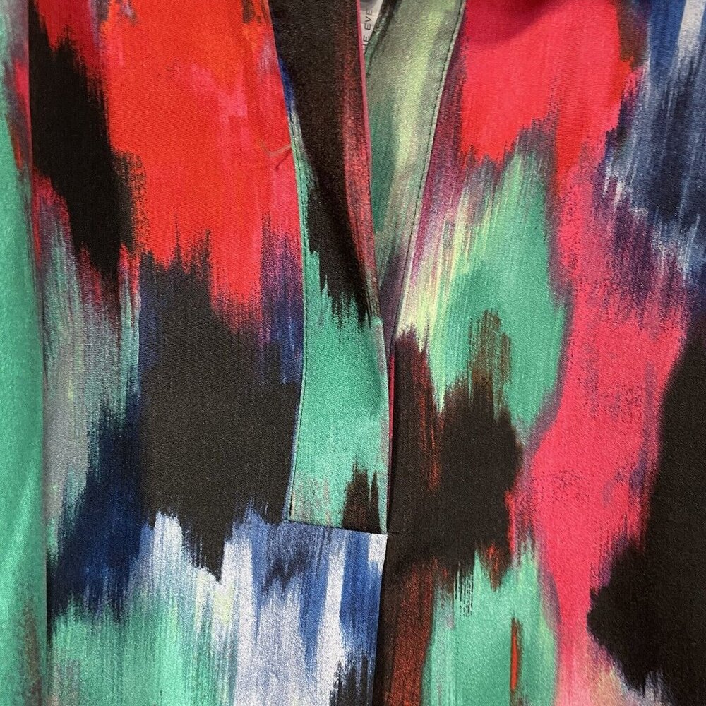 Investments Womens 1X Paige Everyday Popover Watercolor Blouse NWT Office Artsy - Picture 4 of 11